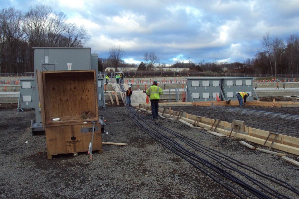 Start of cabling to well heads Nov. 19, 2013.