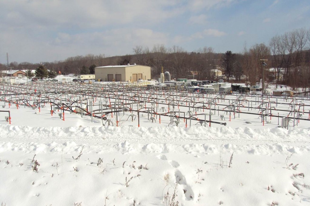 A snow covered view from SW looking NE on Feb. 10, 2014